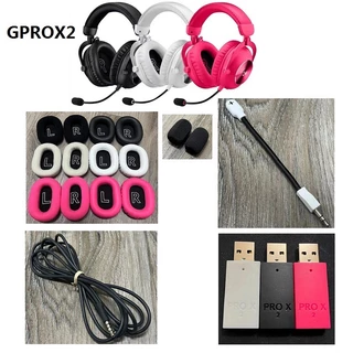Peças De Reposição Originais Para Logitech G PRO X 2 Substituição De Fones De Ouvido GPROX2 Earmuffs Cabos De Áudio Do Adaptador Receptor De Microfones Cães