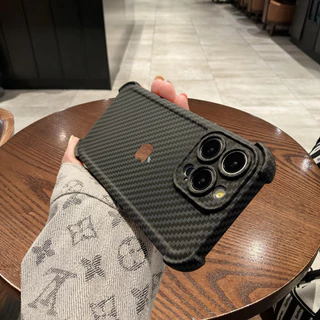 KL Store celular 3D Padrão-fibras de Anti-Impacto capinha iPhone 11 13 12 14 15 Pro Max Avançado moda dura à prova de choque capinha celular capinha