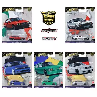 Hot Wheels Cultura De Carros Com Rodas Quentes World Tour (ALFA ROMEO GTV6 3.0 ,'82 SUPRA , GOLF MK7 BRASILIA , AUDI S4 quattro) Diecast Escala Modelo De Carro