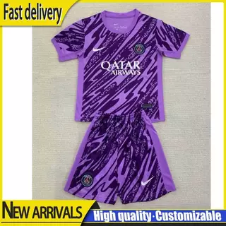 【 Adult Terno 】 2425 Goleiro De Paris Jerseys Púrpura Homens Conjunto Personalizável