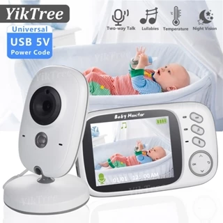 Babá Eletrônica VB603 V2 Versão Baby Monitor Com Câmera LCD De 3,2 Polegadas Eletrônica Babysitter De 2 Vias Rádio De Áudio Visão Noturna 1000mah Cabo Tipo c De Bateria