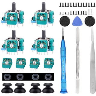 4 Pacotes De Joysticks Analógicos 3D Substituição Para O Controlador DualSense PS5 , Parte Com Kit De Chave De Fenda De Reparo Playstation 5