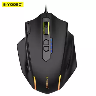 E-YOOSO X-41 USB Wired RGB Gaming Mouse 12400 DPI PAW3327 10 Botões Programáveis De Jogo Ratos Ópticos Para Computador PC Portátil