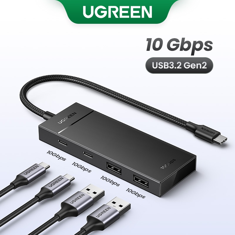UGREEN USB C Hub 10 Gbps 4 Em 1 Adaptador 3.2 Com 4-3.2 , 4 Portas ...