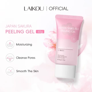 LAIKOU Japão Sakura Esfoliante Facial Remover Pele Morta Limpeza Cravos Pele Suave 60g flores de cerejeira em Oferta na Shopee
