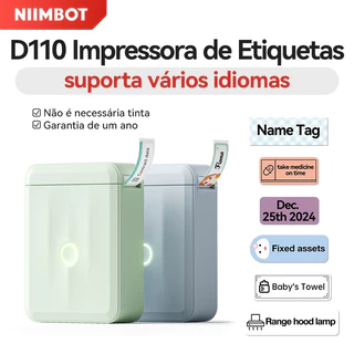 NIIMBOT D110 Impressora de Etiquetas Inteligente Térmica Bluetooth sem Tinta