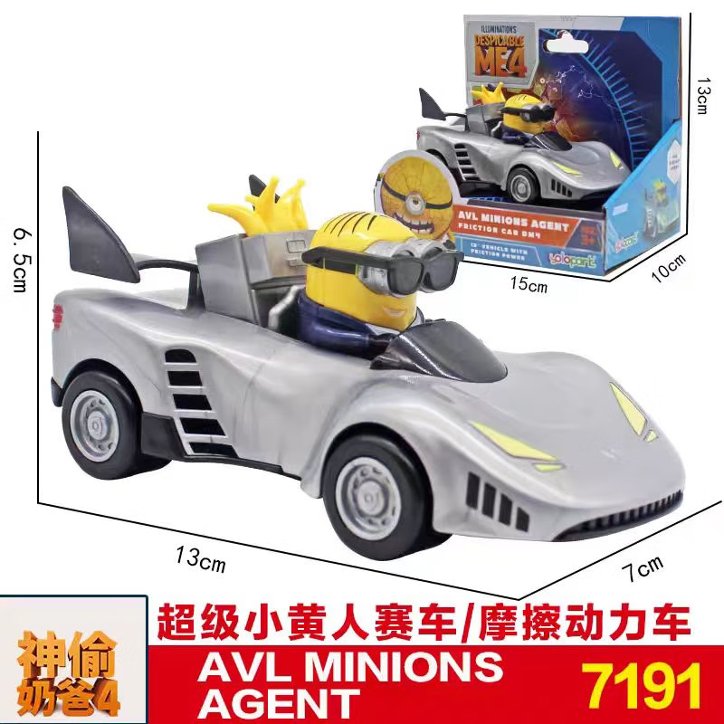 Despicable Me 4 Toys Super Minion Friction car Série 13CM