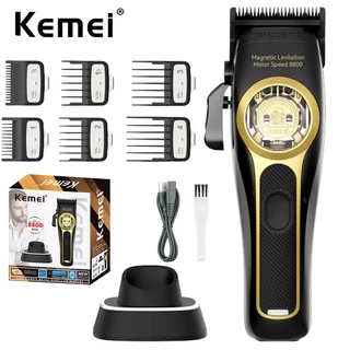 Kemei 2373 Barber Fade Hair Clippers Aparador De Cabelo Profissional Sem Fio Elétrico Homem Máquina De Corte Magnético Motor 8800RPM