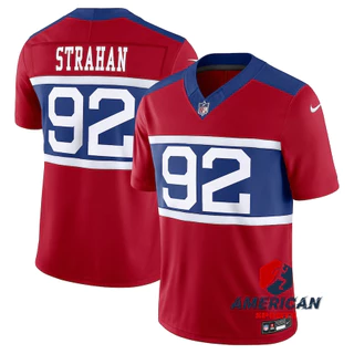 Homens Camiseta 2023/24 NFL New York Giants Michael Strahan Red Century Red Retired Player Limited Camisa De Futebol Americano Jersey
