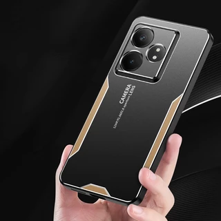 Realme GT 6 6 6T 5G RealmeGT6 GT6 Capa Rígida À Prova De Choque Bicolor Metal Anti-Queda Fosco De Proteção Total