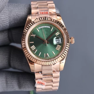 Relógio Masculino Autorizado, Movimento Mecânico Automático, Calendário de Discagem Dupla, 41mm, Impermeável 904L