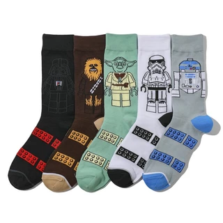 Meias De Filme Mestre Masculino Yoda Star Wars R2-D2 Cosplay Wookiee Jedi Cavaleiro Femininas Unisexo Esportivas Confortáveis Com Impressão Divertida