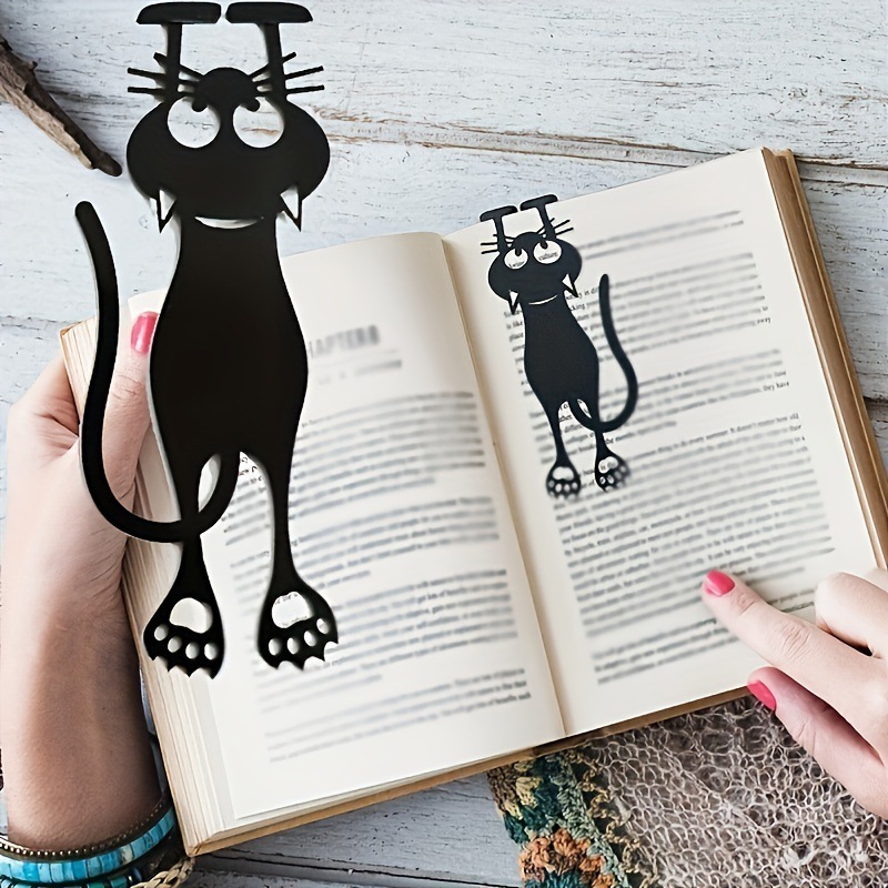 1/3pcs/Set Curious Black Cat Bookmarks Marcadores De Livros De Gato Preto Para Amantes