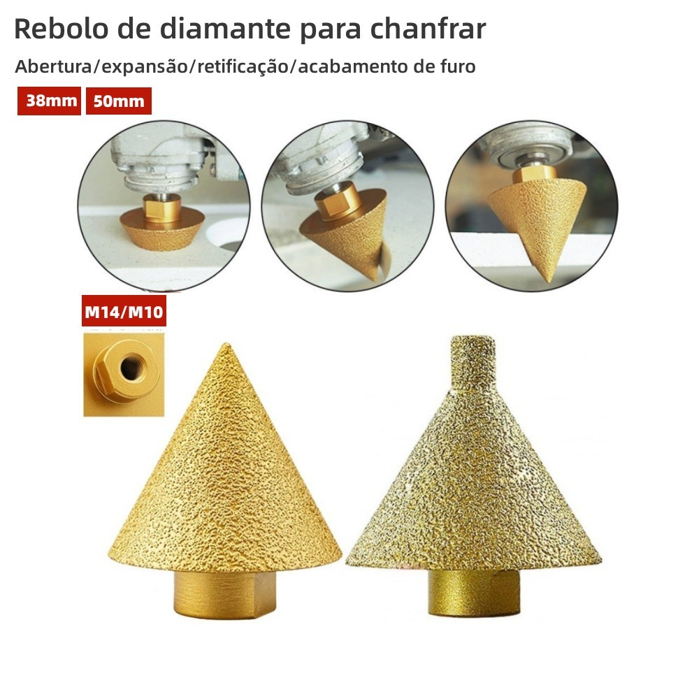 (((Oferta Especial) M14 /M10 Broca de chanfro diamantado Premium Bit / Cone de retificação de cerâmica