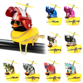 JIONS Patos Fofinhos Decoração Bicicleta Carro Motocicleta Pato Móveis Brinquedo De Com Adesivo De Hélice Silicone Nível 3 Capacete Para