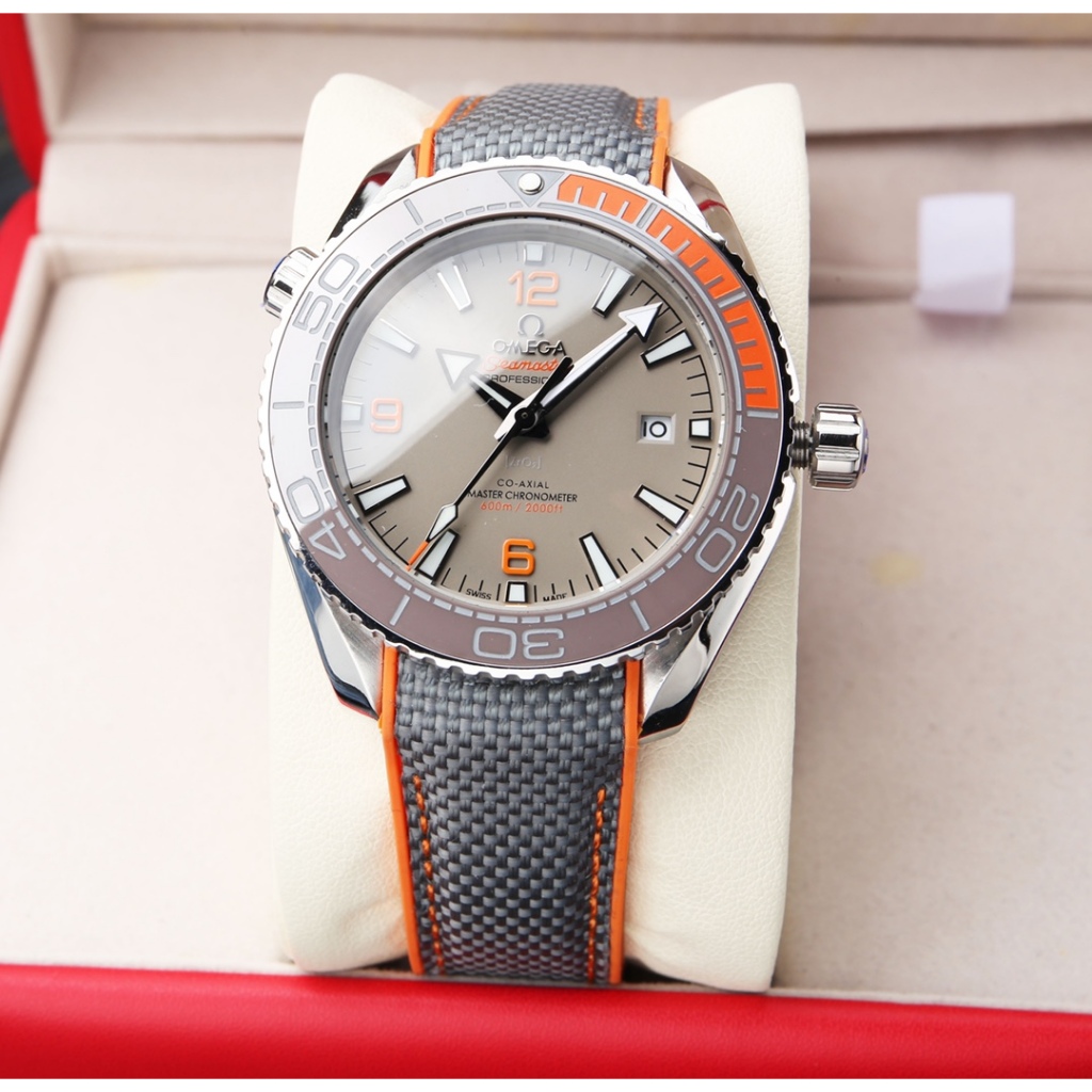 Relógio de Luxo Moda Masculina, 43mm, Anel Cerâmico, Espelho Safira, Relógio de Movimento Mecânico Automático, 904L