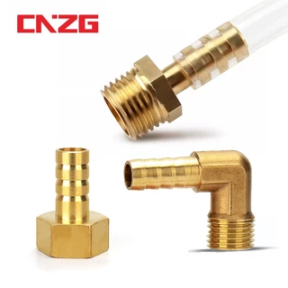 Encaixe De Tubulação De Latão BSP Rosca Macho 1/8 1/4 Conector Tubo Mangueira ID 6~14mm Adaptador