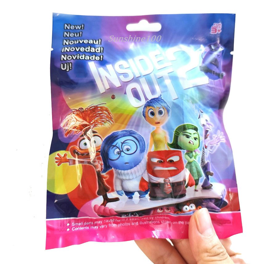 1Pack Filme Aleatório Random Movie Inside Out 2 Figuras Cartão De Brinquedo Anime Personagem Modelo Doll Joy Ansiedade Triste Nojeira Medo Kids Gift
