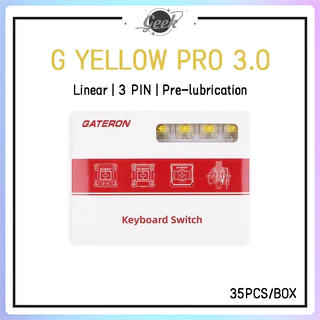 35PCS/Box Gateron G Yellow PRO 3.0 RGB Switch Switches Mecânicos Para Teclado De Jogo Mecânico-Interruptor Linear