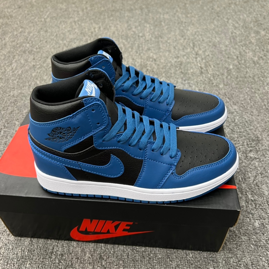 Novos sapatos de basquetebol esportivos esportivos casuais Dark Marina Blue HighTop Unisex