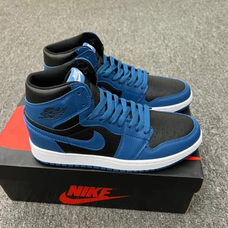 Novos sapatos de basquetebol esportivos esportivos casuais Dark Marina Blue HighTop Unisex