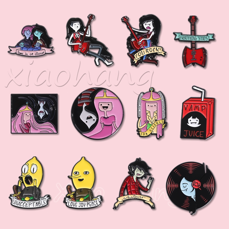 Anime Adventure Time Broche De Aventura Alfinetes De Metal Funny Cartoon Broches De Lapela Crachás Jóias Presentes Para Amigos