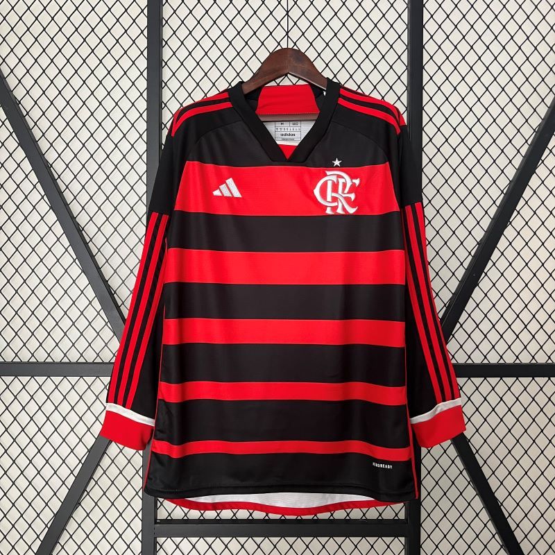 Manga Longa Home 24 /25 Camisa Esportiva de Futebol Tailândia 1: 1