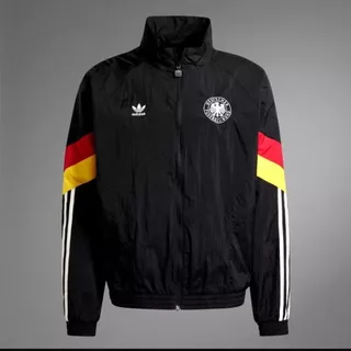 24-25 Alemanha Cola Preta Para Homens Impressão Windbreaker Casaco De Futebol Fato De Treino Zip Hoodies Manga Longa