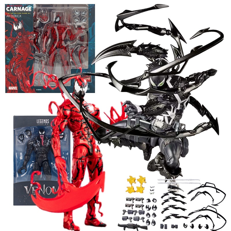 SHF Veneno 2 Deixe Lá Estar Carnificina Articulado Ação Figura Modelo Presente De Brinquedo ZD Brinquedos Yamaguchi Marvel Ornamentos Colecionáveis