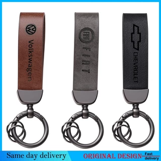 Universal Chaveiro Couro Feminino Masculino Chaveiro De Carro Chaveiro Para Carro 360 Graus Rotatível Com Anel D Anti-Perda