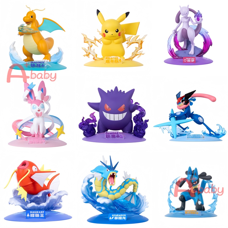 Pokemon Figura (Gengar/Sylveon/Pikachu/Scorbunny) Brinquedo De Aniversário Funismo De Presente