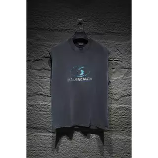 Roupas da moda da moda Camiseta tingida Indústria Pesada Colete Lavado Unisexo
