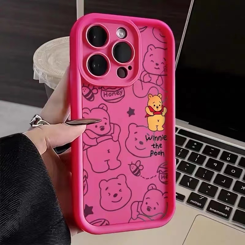 Capa Samsung A35 A55 M15 F15 5G M55 5G C55 5G M34 5G F34 5G M54 5G F54 5G Anti falling cartoon striped bear phone case
