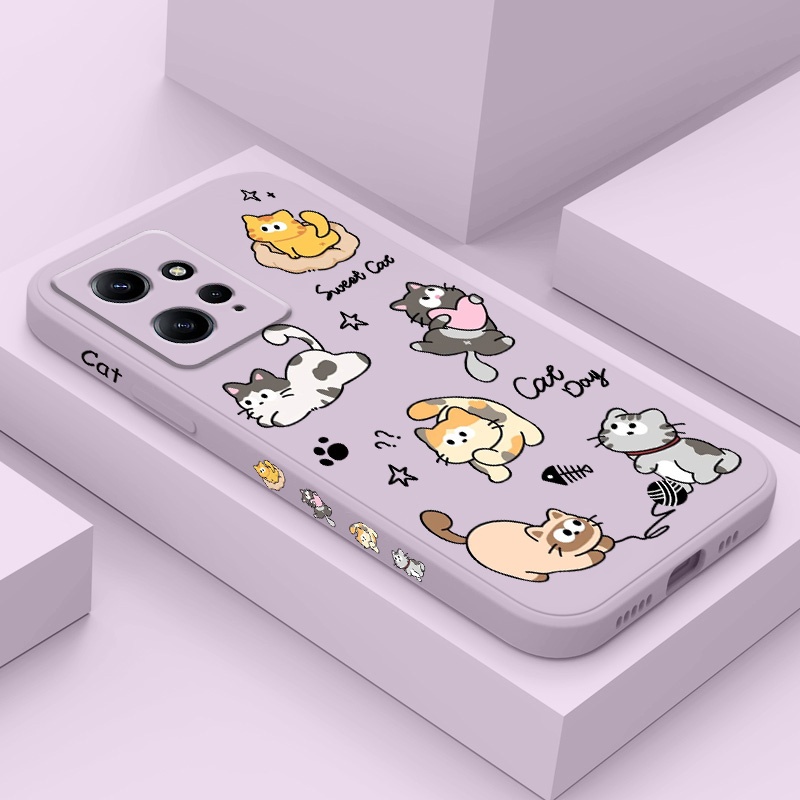 Estojo Telefônico Para Xiaomi Redmi Note 13 Pro Plus + 4G 5G Cat String Ball Capa Confortável