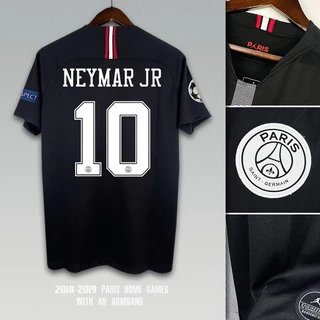 18-19paris Camisa de Futebol Retro Saint-Germain No. 10 NEYMAR JR Football Jersey AJ PSG Retro Versão Jersey de alta qualidade Personalização