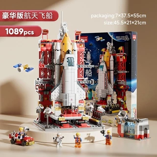 1099pcs Futura Tecnologia Nave Espacial Nave Espacial Foguete Nave Espacial NASA Avião Meninas Montagem Educacional Bloco de Construção Brinquedos Presentes de Aniversário