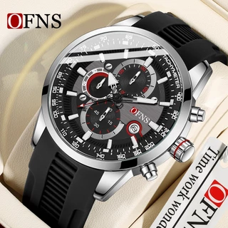 OFNS 8024 Top Fashion Men's Quartz Watch Calendário De Relógios De Quartzo Para Homens De Moda Seis Pinos Pequeno Mostrador Multifuncionais À Prova D'água