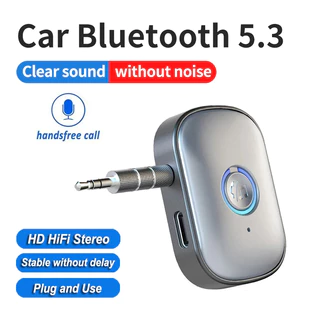 Adaptador Bluetooth 5.3 Receptor Para Carro Jacks AUX De 3,5mm Alto-Falantes De Mãos-Livres De Música De Áudio