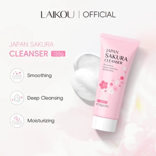 LAIKOU Japan Sakura Cleanser 150g-Pele Macia E Delicada-Poros De Limpeza Profunda Mesmo Tom De Brilhante Hidratante Para em Oferta na Shopee