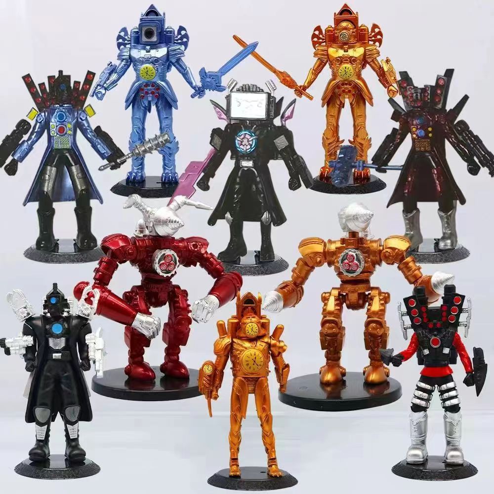 トーキング・ターボマン Skibidi Toilet Titans Vermelho Perfurador Homem Ação Figura