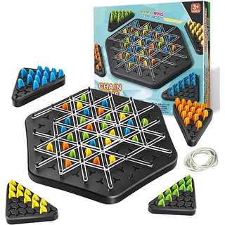 Jogo De Xadrez Triangular Em Cadeia 2-4 Pessoas Amigos Da Família Quebra-Cabeça De Mesa Festa De Pais E Filhos Interação Exercício De Pensamento Brinquedos Educativos Infantis