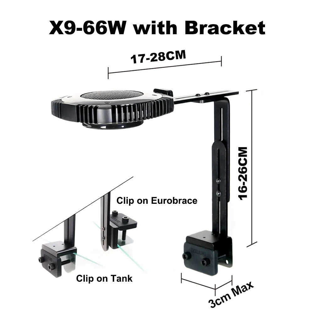 ZETLIGHT X9 66W/96W Bluetooth & WiFi 395nm UV RGB 4 Canais ZETLIGHT X9 66W/96W Bluetooth & WiFi 395nm UV RGB 4 Canais