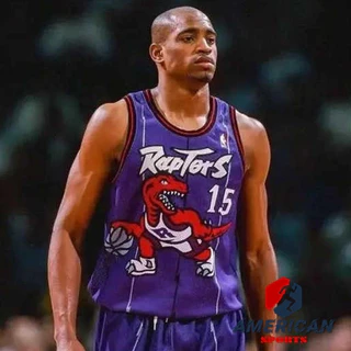 Masculino Camisa nba Toronto Raptors 15 Vince Carter Regata Mitchell & Ness 1999-00 Clássica De Madeira Dura Camiseta De Basquete Roxa Jersey