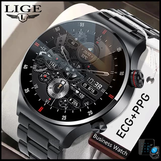 LIGE IP67 Bluetooth Relógio Inteligente À Prova D'água Chamada Smartwatch IPS Full Touch Screen NFC Control Smart Watch
