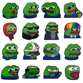 Hot Jibz 1pcs Sapo Triste Croc Encanta Cartoon Pin Sapato Acessórios Decorar Chinelos Sandálias Fivela Crianças Menino Presentes