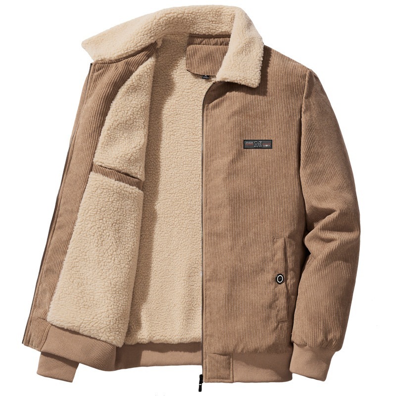 2024 Casaco Militar Masculino De Inverno De Velo Grosso Casacos Quentes Homens Moda Homem Colarinho De Pele Veludo Outwear Casual