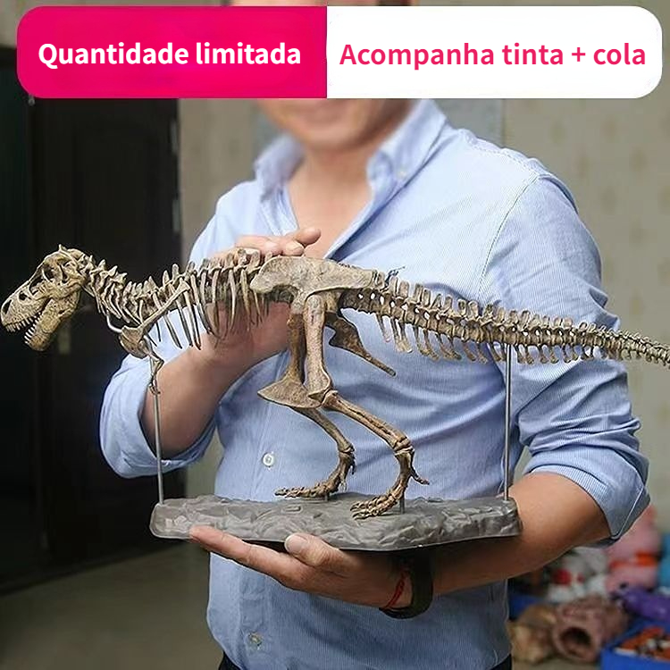 70CM Dinossauro Grande Tyrannosaurus Esqueleto Fóssil Modelo De Brinquedo Do Século Jurássico Montagem De Grandes Ornamentos Arqueologia