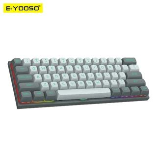 E-YOOSO Hz-61 RGB USB Mini 8K RT Teclado De Jogo Mecânico Interruptor Magnético 61 Chave Com Fio Para Computador PC Portátil Cabo Destacável