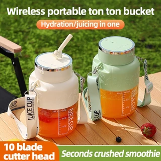 Suco portátil de grande capacidade Copo de suco sem fio de 800ml Copo de suco sem fio de 10 folhas de gelo esmagado forte Copo de suco com bateria de dupla potência Copo multifuncional para estudantes de esportes ao ar livre
