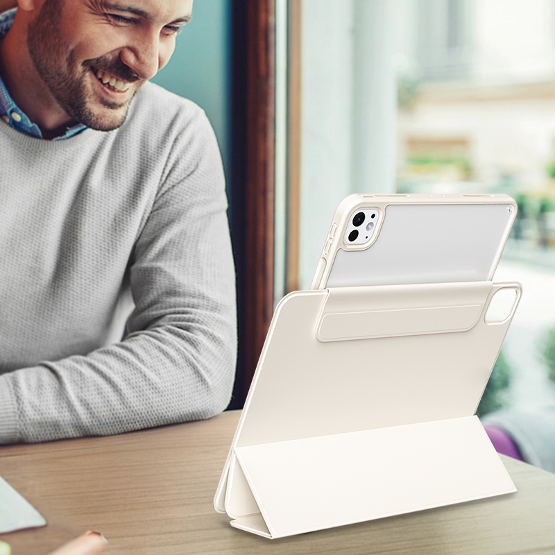 KENKE Caixa De ipad 3 Em 1 Acrílico Transparente Removível Para